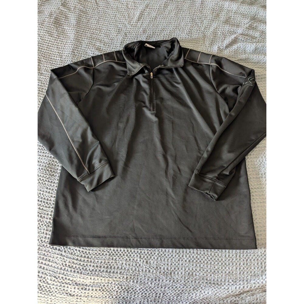 Nike Golf Lexus Men's 1/4 Zip Pullover Black Long Sleeve Dri-Fit Size XL Active